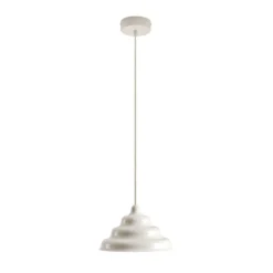 Lámpara colgante Fala, blanca, Ø 23 cm, cristal