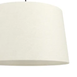Lámpara colgante Febres, Ø 35 cm, blanco y negro, tela