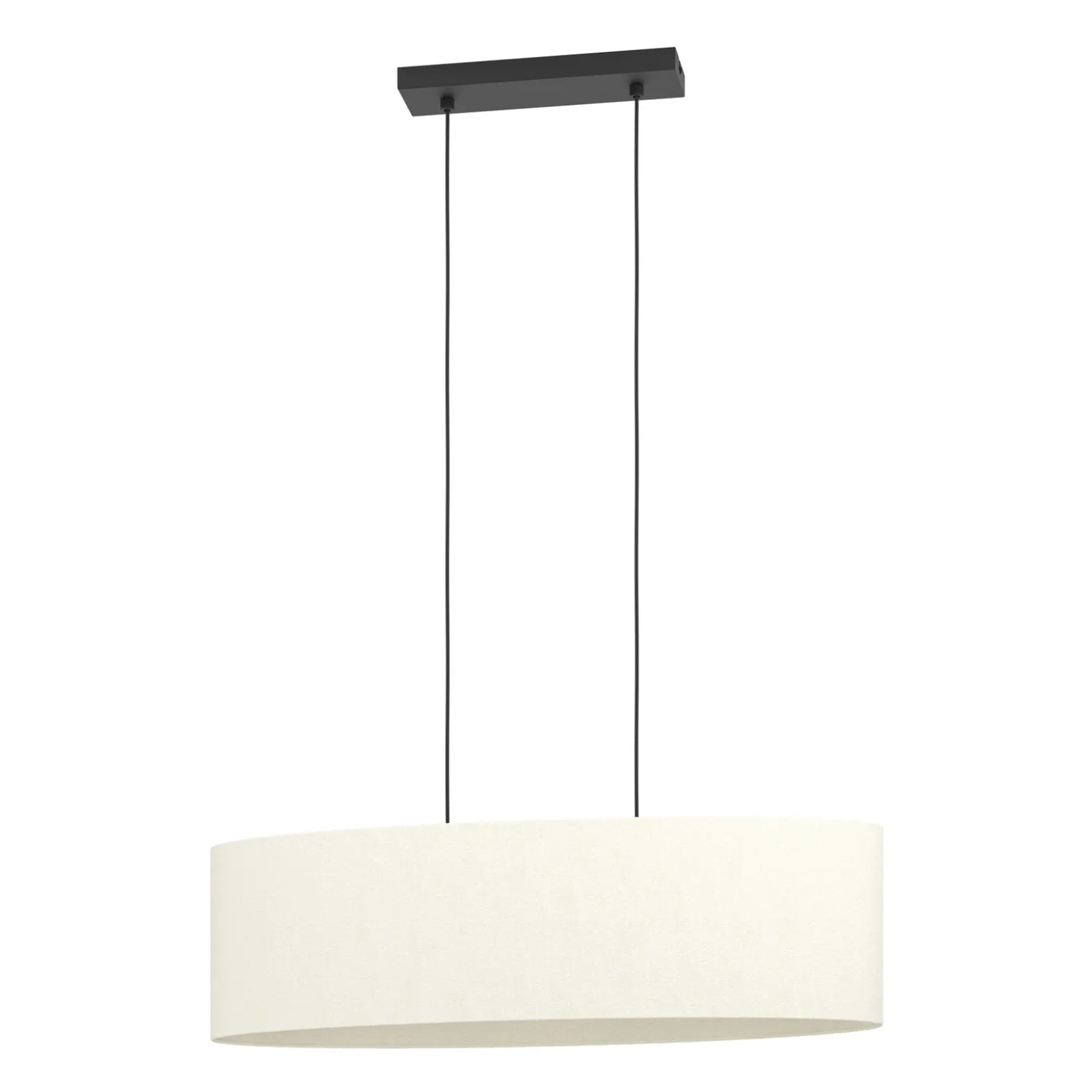 Lámpara colgante Febres, negro/blanco, 2 luces.