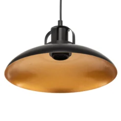 Lámpara colgante Felix, negro/oro antiguo, 1 luz