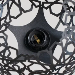 Lámpara colgante Fellini MR-787 3 luces roundel negro