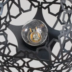 Lámpara colgante Fellini MR-787 3 luces roundel negro