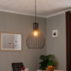 Lámpara colgante Fellini MR-756 1 luz Ø 38cm negro