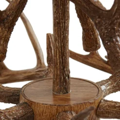 Lámpara colgante Fibi de Lindby, marrón, asta, 6 luces E14