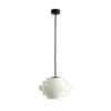 Lámpara colgante Filo, blanca, Ø 28 cm, cristal