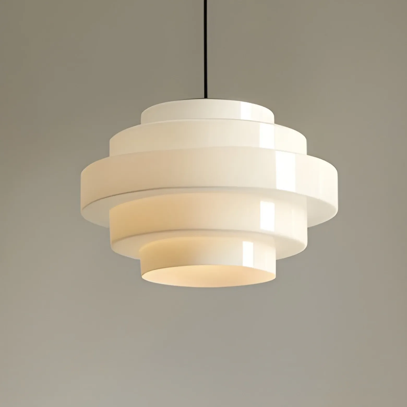 Lámpara colgante Filo, blanca, Ø 28 cm, cristal