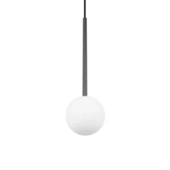 Lámpara colgante Firano, antracita, Ø 12 cm, metal