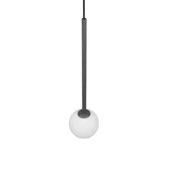 Lámpara colgante Firano, antracita, Ø 12 cm, metal