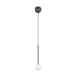 Lámpara colgante Firano, antracita, Ø 12 cm, metal