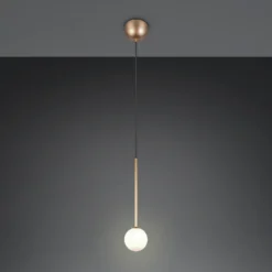 Lámpara colgante Firano, color dorado, Ø 12 cm, metal