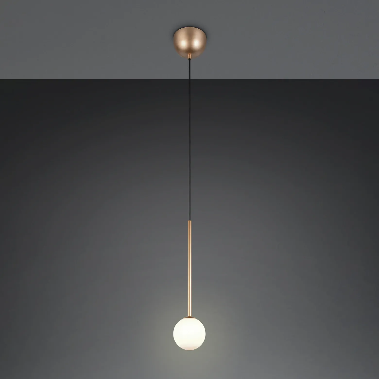 Lámpara colgante Firano, color dorado, Ø 12 cm, metal