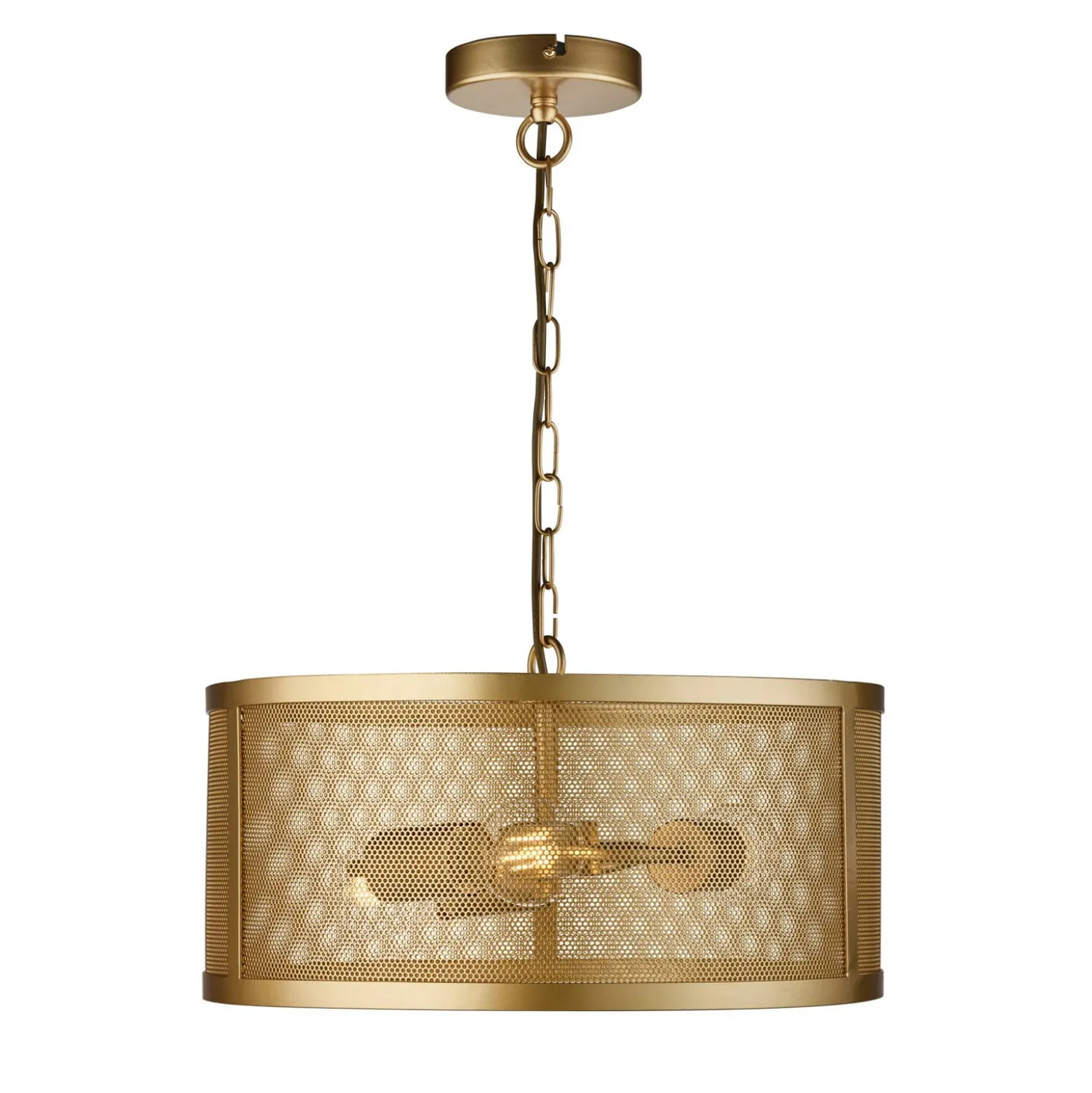 Lámpara colgante Fishnet, oro Ø 45 cm