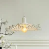 Lámpara colgante Flora de Dyberg Larsen, blanco perla, Ø 40 cm, metal
