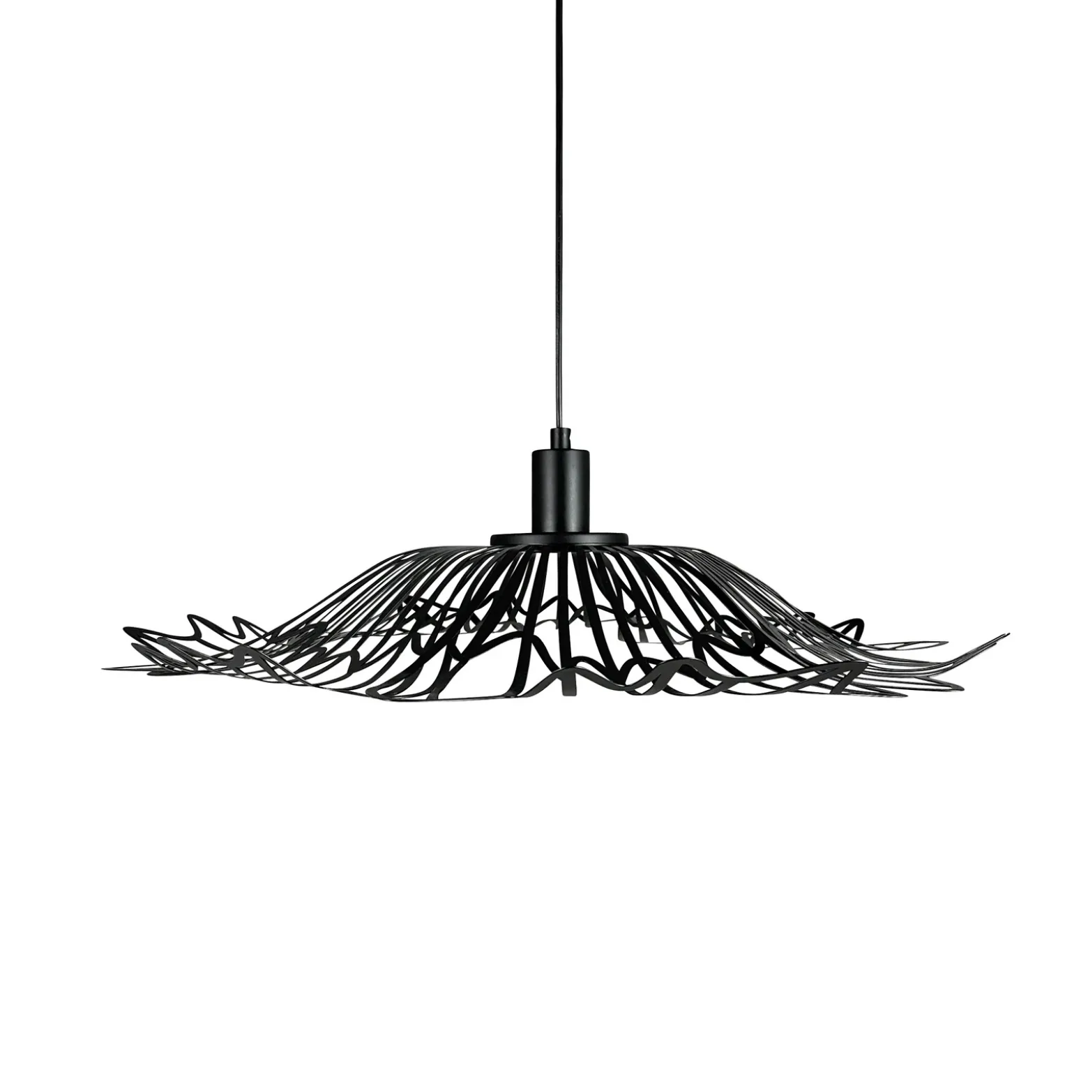 Lámpara colgante Flora de Dyberg Larsen, negro mate, Ø 60 cm, metal