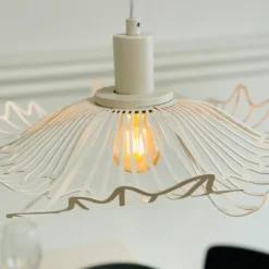 Lámpara colgante Flora de Dyberg Larsen, blanco perla, Ø 60 cm, metal