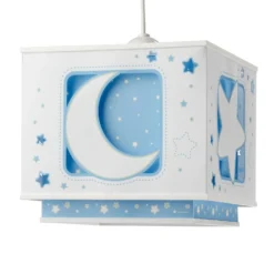 Lámpara colgante fluorescente NACHTHIMMEL azul