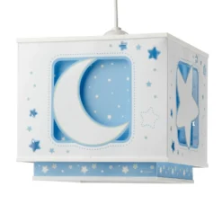 Lámpara colgante fluorescente NACHTHIMMEL azul