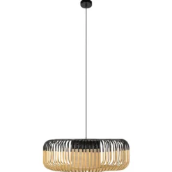 Lámpara colgante Forestier Bamboo Light XL 60 cm negro
