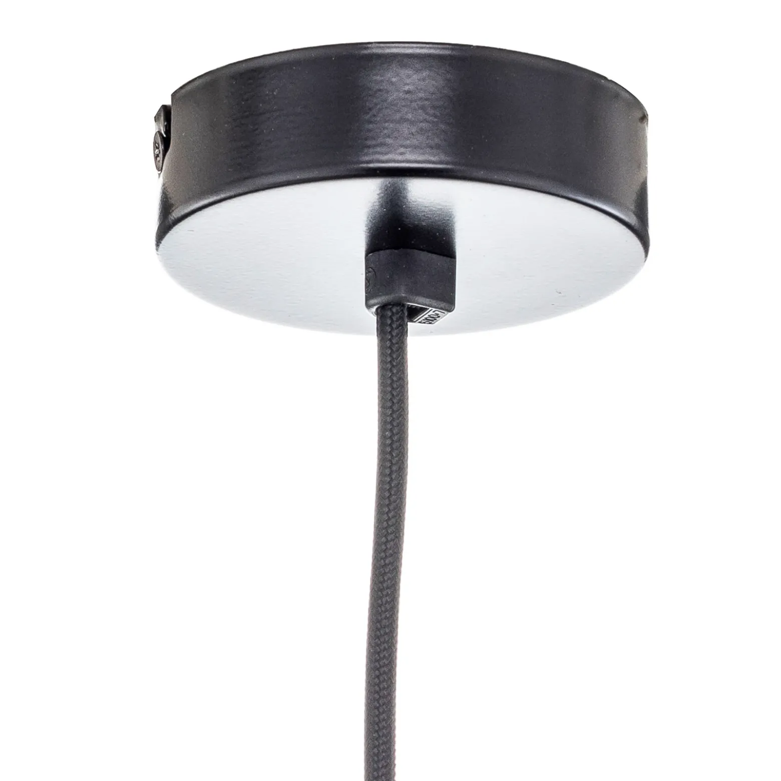 Lámpara colgante Forestier Bamboo M, Ø 45 cm, negro