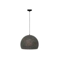 Lámpara colgante Fori, Ø 45 cm, marrón, metal