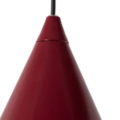 Lámpara colgante Form, color burdeos, metal, Ø 24 cm, forma cónica, casquillo