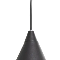 Lámpara colgante Form, negra, metal, Ø 24 cm, cónica, E27