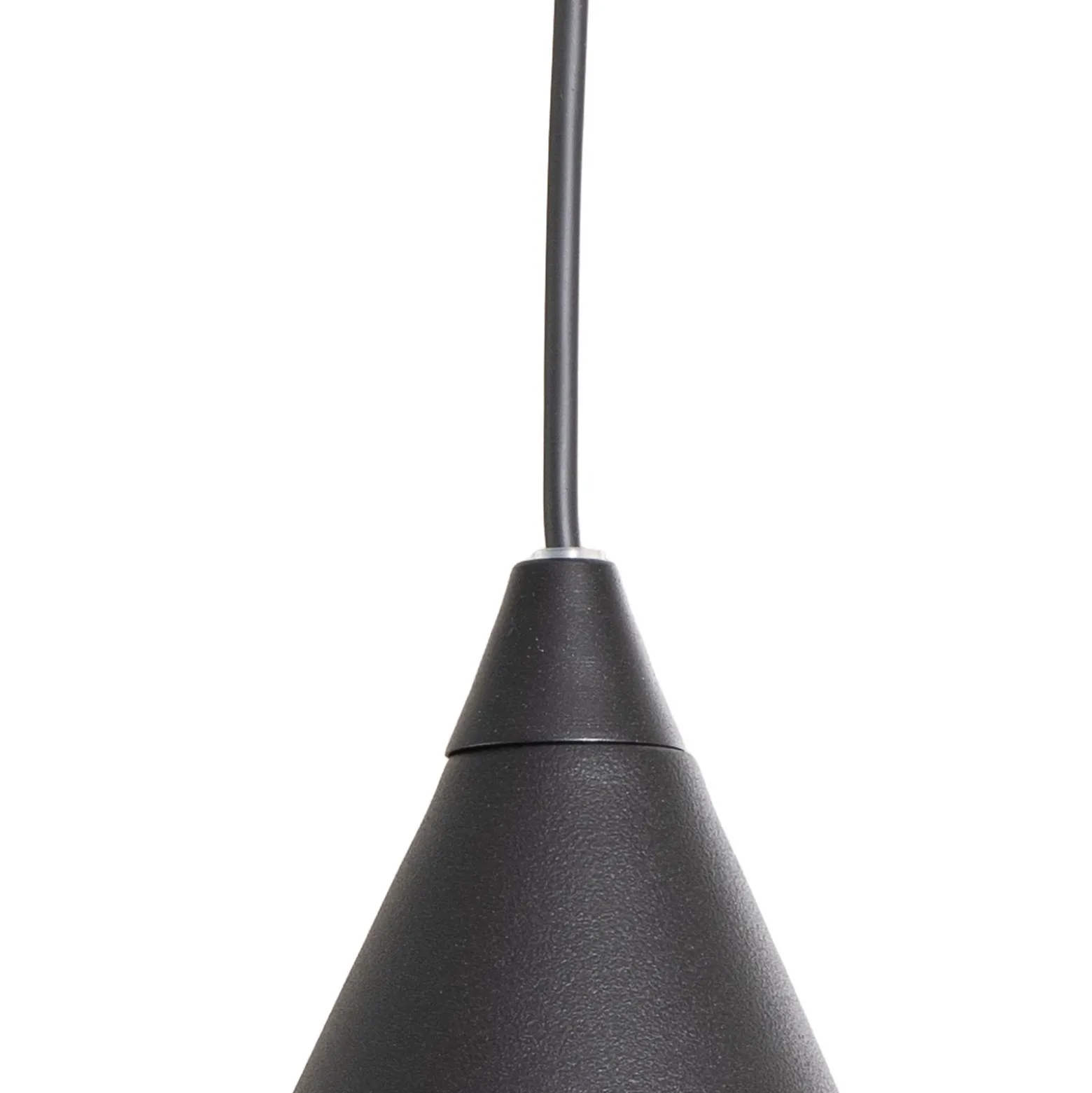 Lámpara colgante Form, negra, metal, Ø 24 cm, cónica, E27