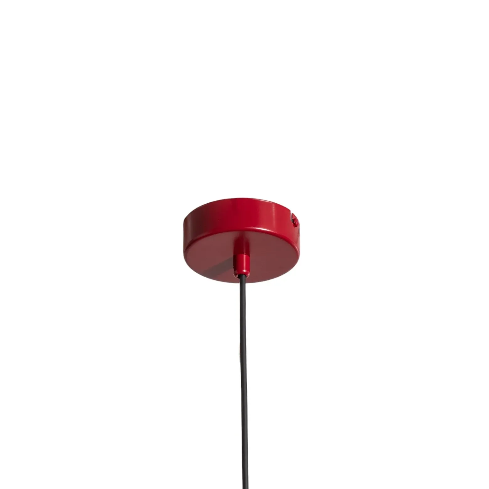 Lámpara colgante Form 4, roja, de metal, 4 luces, cónica, E27