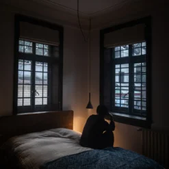 Lámpara colgante Foscarini Aplomb Mini de hormigón marrón