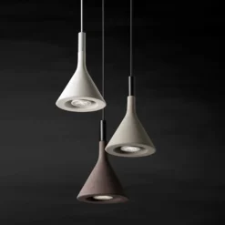 Lámpara colgante Foscarini Aplomb Mini de hormigón marrón