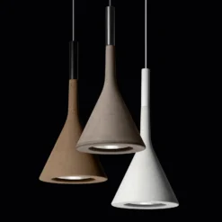 Lámpara colgante Foscarini Aplomb Mini de hormigón marrón