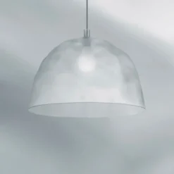 Lámpara colgante Foscarini Bump blanca esmerilada