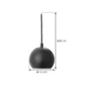 Lámpara colgante FRANDSEN Ball, negro mate, Ø 12 cm