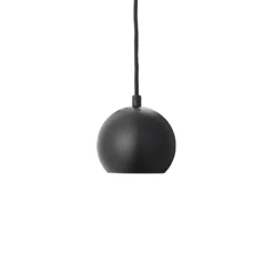 Lámpara colgante FRANDSEN Ball, negro mate, Ø 12 cm