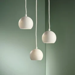 Lámpara colgante FRANDSEN Ball, blanco mate, Ø 12 cm