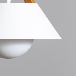 Lámpara colgante Funda, blanca, Ø 30 cm, 1 luz, metal/vidrio