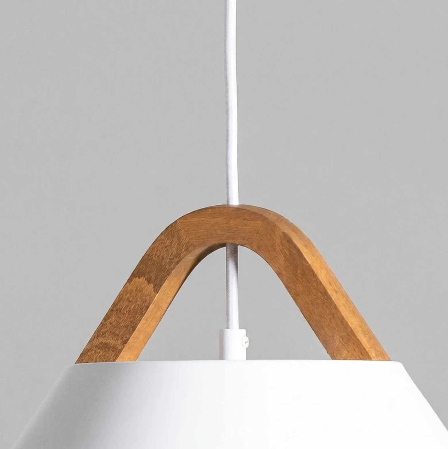 Lámpara colgante Funda, blanca, Ø 30 cm, 1 luz, metal/vidrio