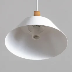 Lámpara colgante Funda, blanca, Ø 30 cm, 1 luz, metal/vidrio