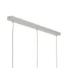 Lámpara colgante Funda, blanca, longitud 110 cm, 3 luces, metal/cristal