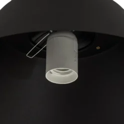 Lámpara colgante Funda, negra, longitud 110 cm, 3 luces, metal/cristal