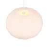 Lámpara colgante Furry, Ø 50 cm, color arena, felpa sintética