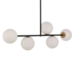 Lámpara colgante Gama 5, 5 luces, negro