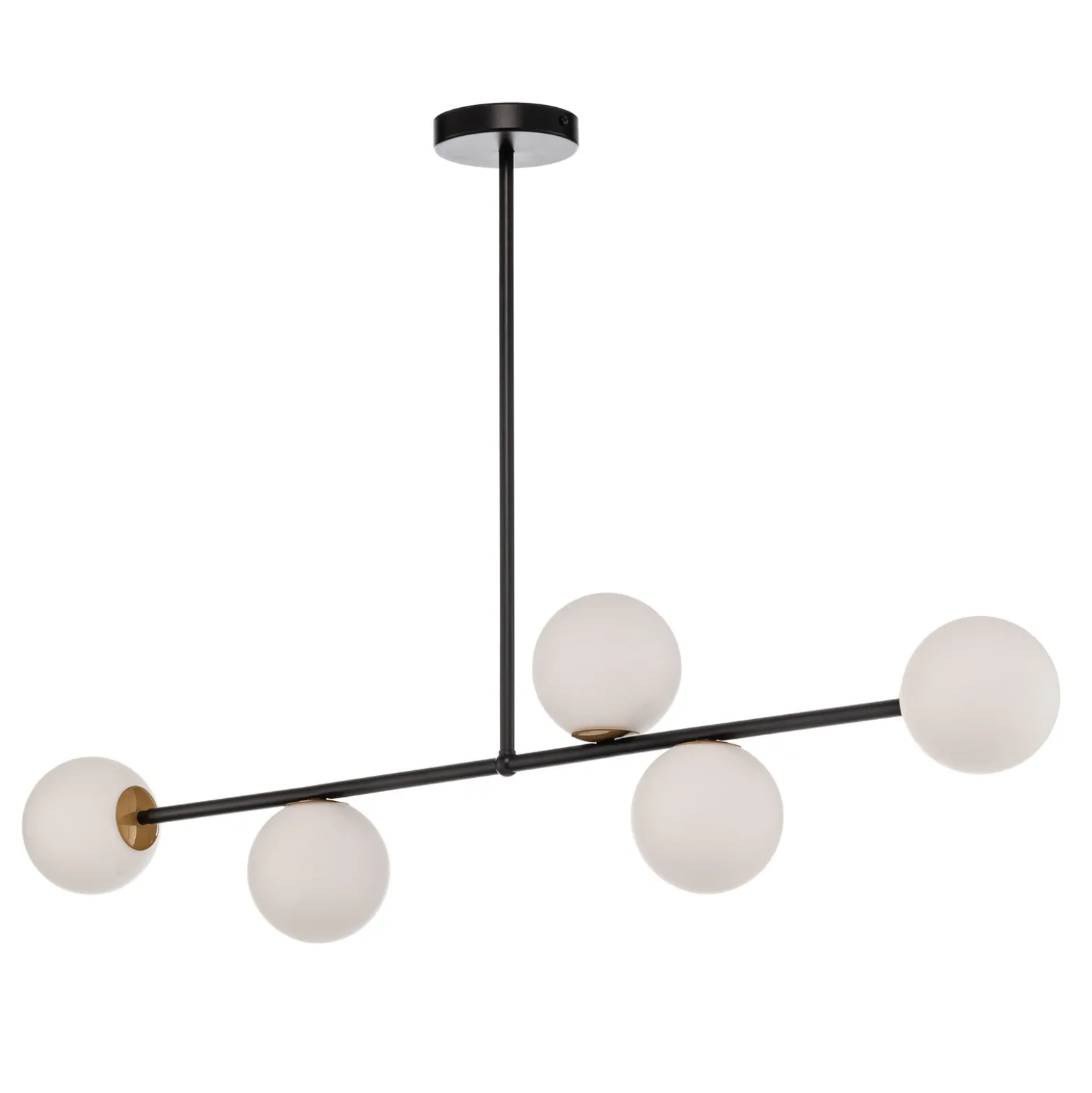 Lámpara colgante Gama 5, 5 luces, negro
