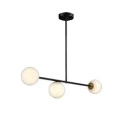 Lámpara colgante Gama 3, 3 luces, negro