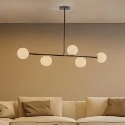 Lámpara colgante Gama 5, 5 luces, negro
