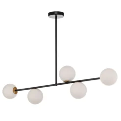 Lámpara colgante Gama 5, 5 luces, negro