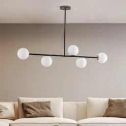 Lámpara colgante Gama 5, 5 luces, negro