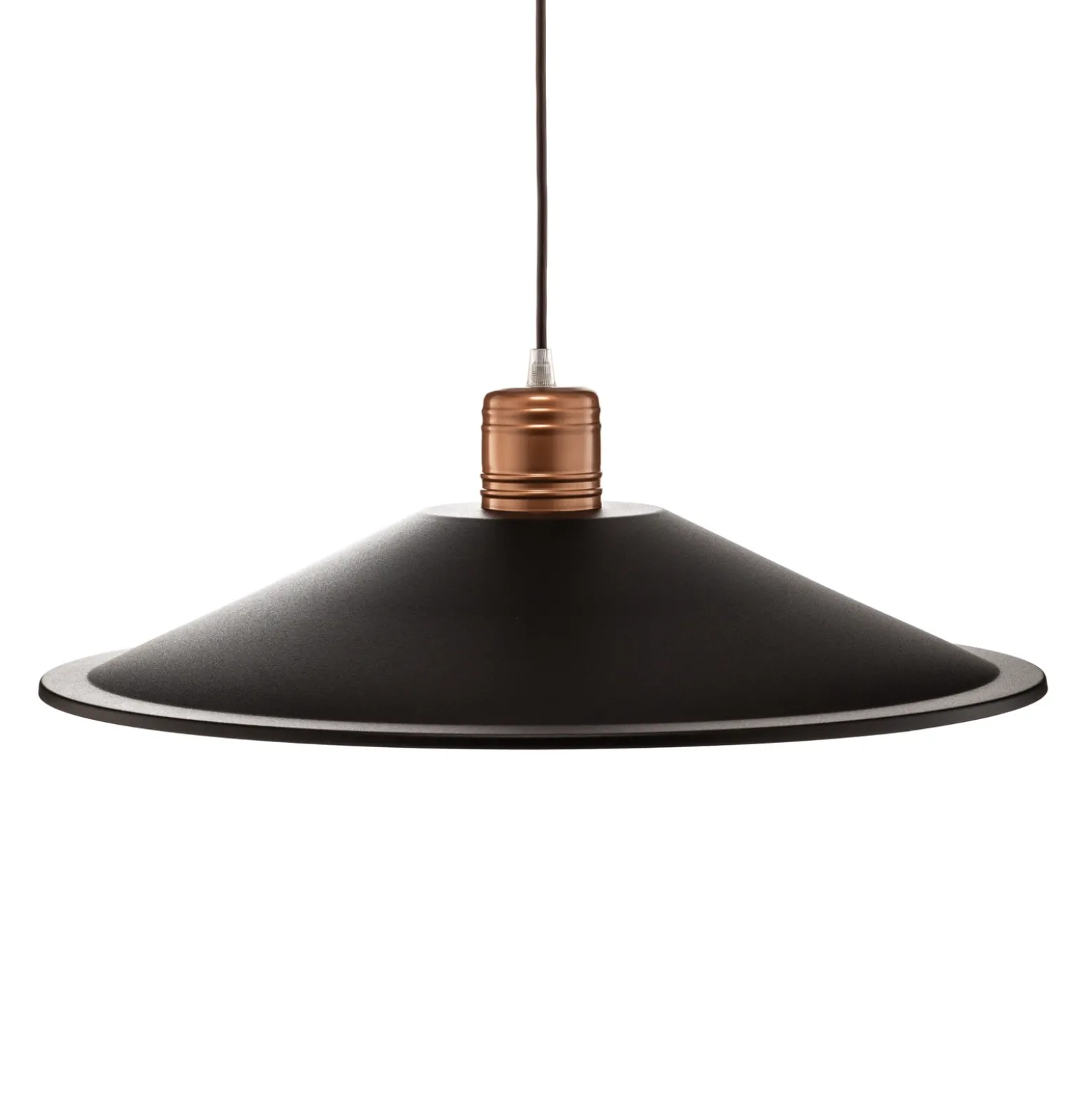 Lámpara colgante Garret I en marrón oscuro/cobre Ø 50 cm