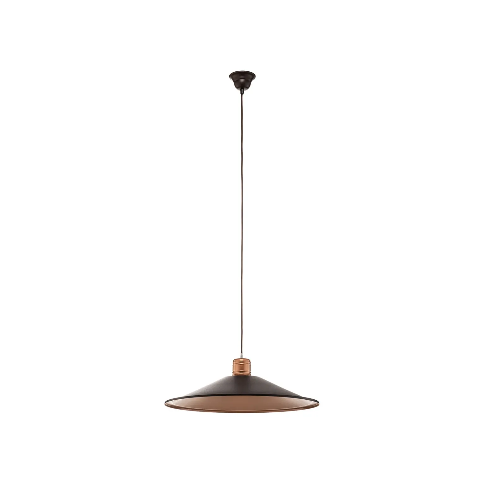 Lámpara colgante Garret I en marrón oscuro/cobre Ø 50 cm