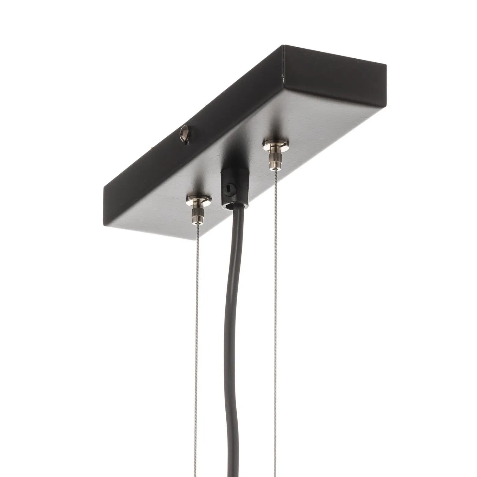 Lámpara colgante Gentor 4, longitud 96 cm en negro